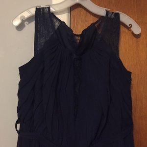 Marine colored bridesmaid dress. By David’s bridal